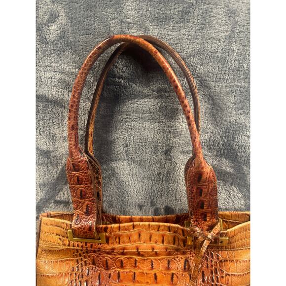 Brahmin Melbourne Croc Embossed Leather Shoulder Bag Tote Satchel & Wallet - Picture 12 of 13